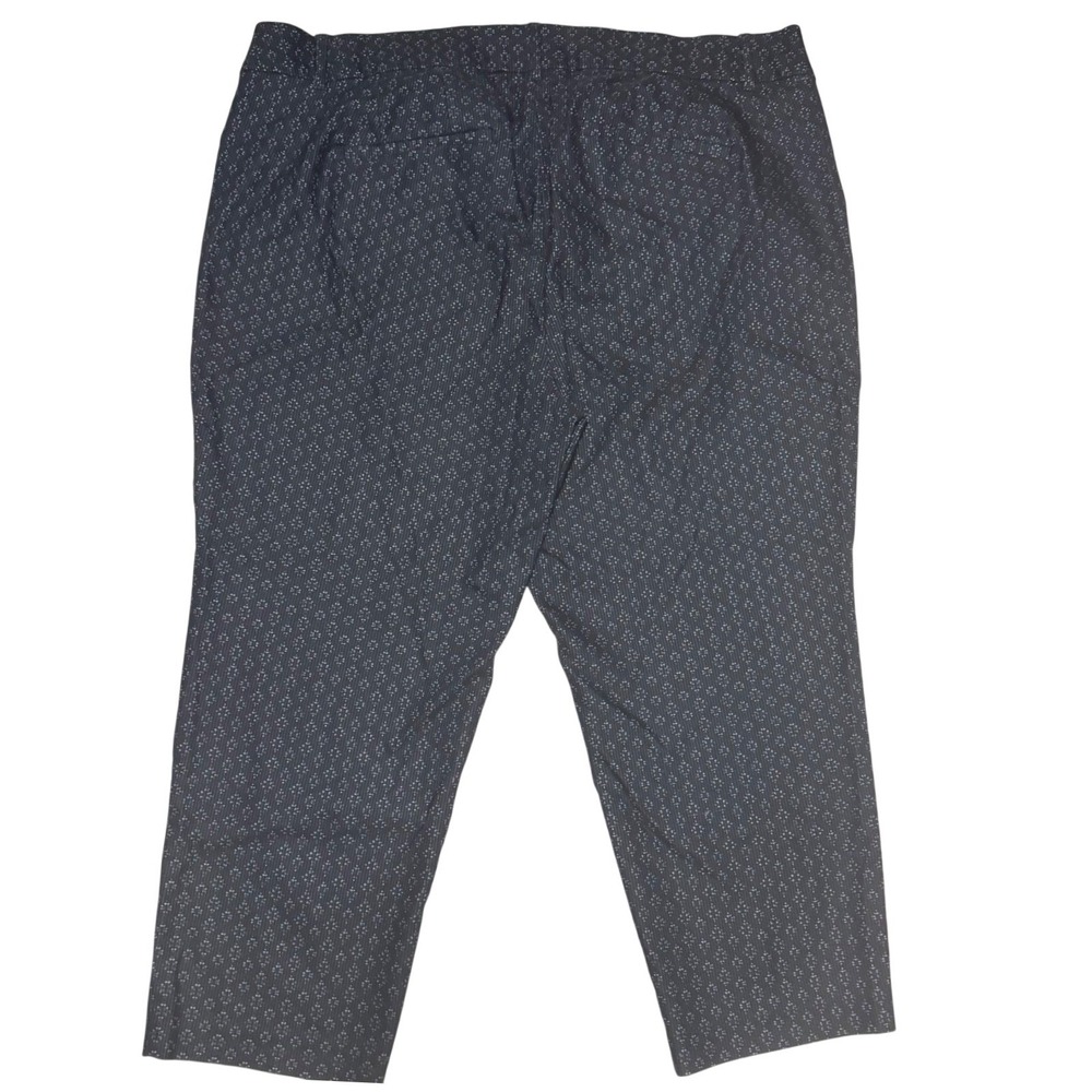 Lane‎ Bryant Womens Pants Blue 24 Petite Geometric Print Cropped Business Casual - Picture 3 of 8